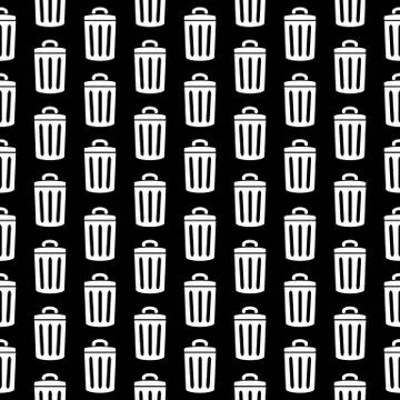 Garbage icon seamless pattern Stock Illustration