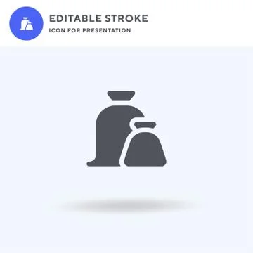 Garbage icon vector, filled flat sign, solid pictogram isolated on white, log Stock Illustration