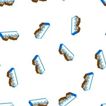 Garbage island isometric icon seamless pattern Stock Illustration