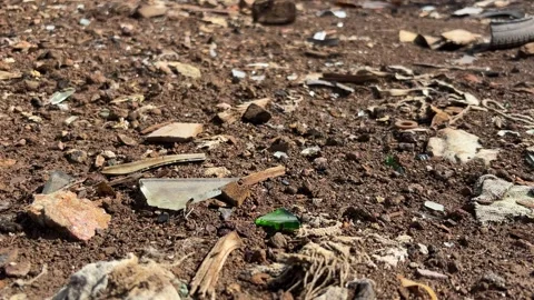 Garbage at a landfill, close-up. 스톡 동영상 341672577