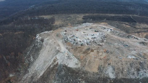 Garbage in a landfill in the forest Stock Footage 104370471