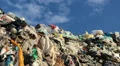 Garbage at landfill - mountain of garbage. HD Footage