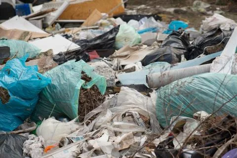 Garbage in landfill 写真素材