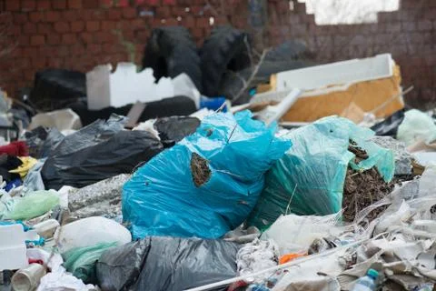 Garbage in landfill 写真素材