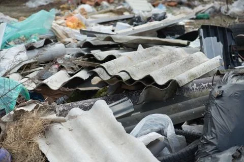 Garbage in landfill 写真素材