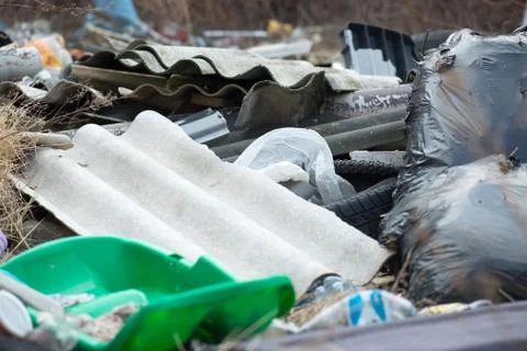 Garbage in landfill 写真素材