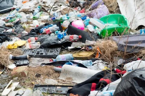 Garbage in landfill 写真素材
