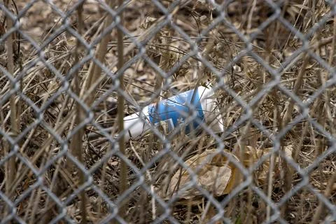 Garbage left on the ground Stock Photos
