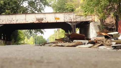 Garbage Litter Street 2 Stock Footage 79028525