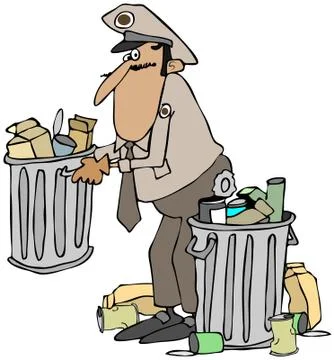 Garbage man Illustrazione stock