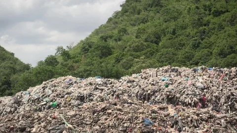 Garbage mountain Stock Footage 91066284