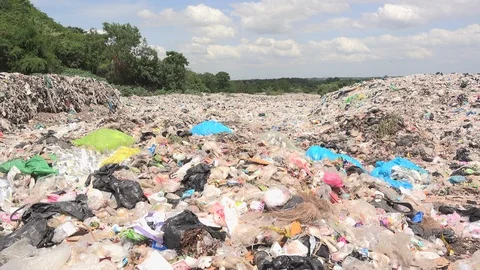 Garbage mountain Stock Footage 91069551