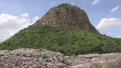 Garbage mountain Stock Footage 91071437