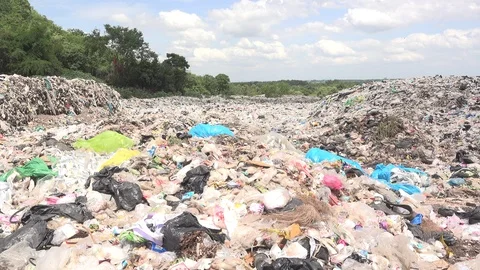 Garbage mountain light and shade Video stock 91070110