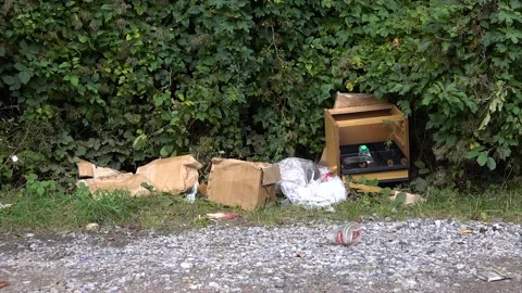 Garbage in nature Video stock 145204840
