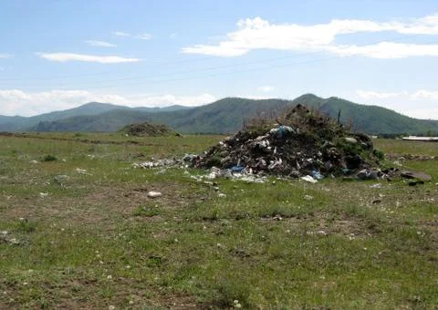 Garbage in the nature Stock Photos