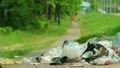 The garbage near the green rest area HD Footage