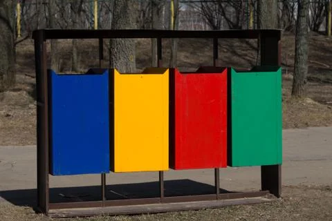 Garbage in the park Stock Photos