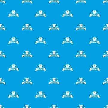 Garbage pattern seamless blue Stock Illustration