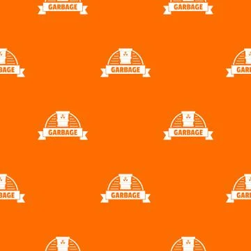 Garbage pattern vector orange 库存插图