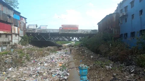 Garbage/  People/ Dharavi / Slum Stock Footage 237229816