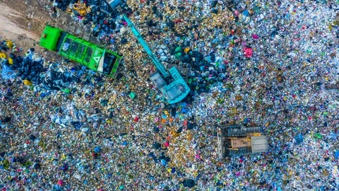 Garbage pile  in trash dump or landfill. Stock Footage 103701770