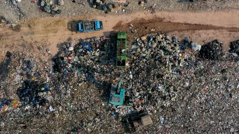 Garbage pile  in trash dump or landfill time lapse. Stock Footage 104665681