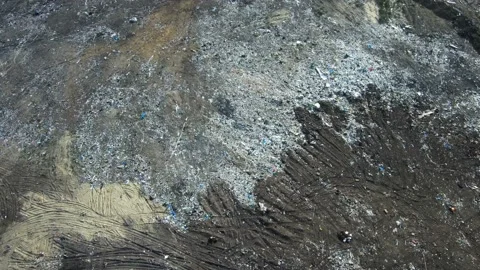 Garbage pile in trash dump or landfill. Pollution concept Stock Footage 116392190