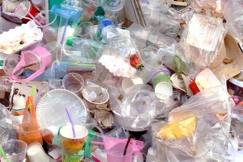Garbage Plastic Bottle Background, Plastic bag waste Lots garbage texture Stock Photos