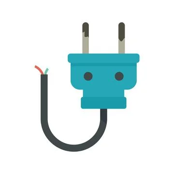 Garbage plug icon flat isolated Stock-Illustration