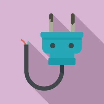 Garbage plug icon, flat style Stock-Illustration