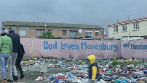 Garbage in a Poor Neighborhood co Video stock 116732009