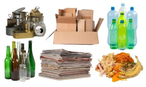 Garbage prepared for recycling Stock Photos