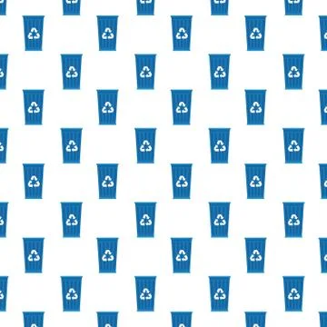 Garbage recycle bins pattern background Stock Illustration