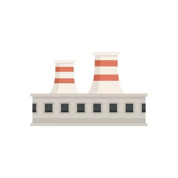 Garbage recycle factory icon flat isolated vector イラスト素材