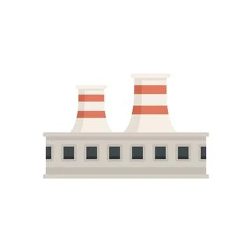 Garbage recycle factory icon flat isolated イラスト素材