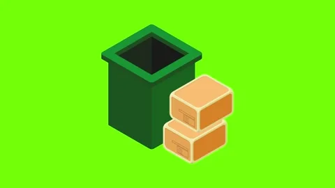 Garbage recycling icon animation Vidéo 152576593