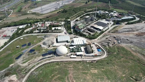 Garbage recyling plant Stock Footage 219236604