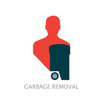 Garbage removal company logo Illustrazione stock
