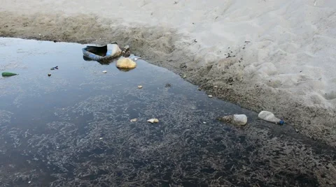 Garbage on a sea beach Stock Footage 54112134