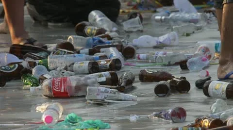 Garbage, sea Video stock 10879093