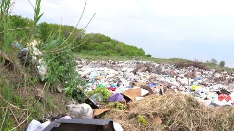 Garbage sharp Fragments of materials destroyed the construction of food waste Stock Footage 133717949