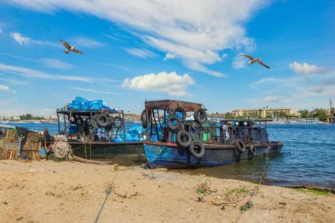 Garbage on ships Stock Photos