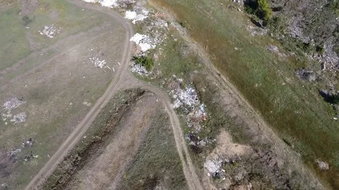 Garbage. Shot by drone on High Flight Stock Footage 95781012