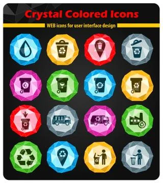 Garbage simply icons Stock Illustration