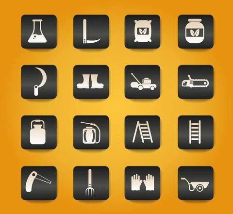 Garbage simply icons Stock Illustration