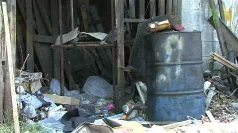 Garbage In The Slums 스톡 동영상 795679