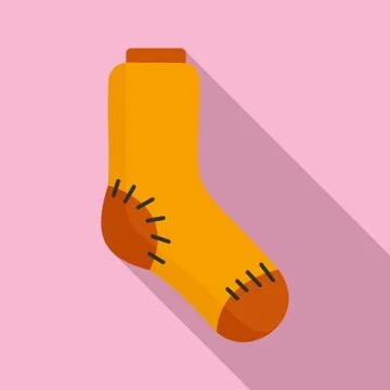 Garbage sock icon, flat style Stock Illustration