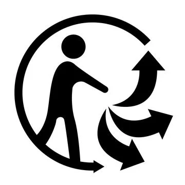Garbage sorting icon. Stock Illustration