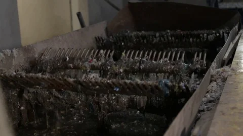 Garbage sorting machine Stock Footage 72857205